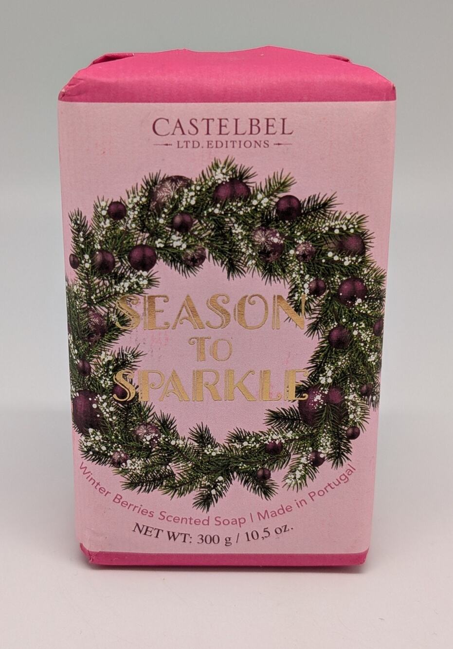 Castelbel Season to Sparkle Winter Berries Scented Bar Bath Soap Xmas - 10.5 oz